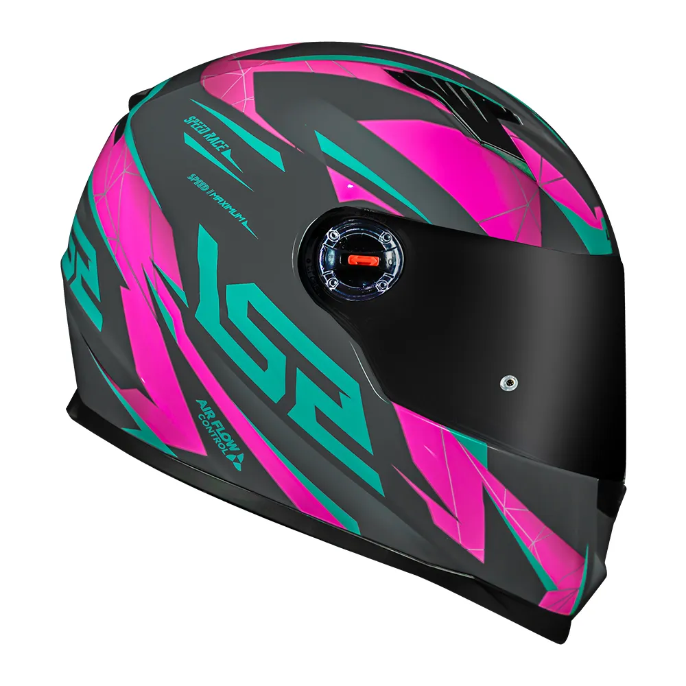 Capacete LS2 Classic Draze Rosa e Turquesa